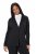 Ulla Popken 839843 Geplisseerde blazer Zwart - Blazers - Damesblazers in grote maten