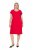Ulla Popken 839896 Jersey jurk met strass Roze - Avondjurken - Grote maten avondkleding