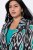 Ulla Popken 839961 Blazer met print van linnenmix Zwart - Blazers - Damesblazers in grote maten