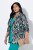 Ulla Popken 839961 Blazer met print van linnenmix Zwart - Blazers - Damesblazers in grote maten