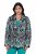 Ulla Popken 839961 Blazer met print van linnenmix Zwart - Blazers - Damesblazers in grote maten