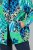 Ulla Popken 840024 Regenjas met dierenprint Mintgroen - Regenkleding - 