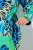 Ulla Popken 840024 Regenjas met dierenprint Mintgroen - Regenkleding - 
