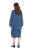 Ulla Popken 840972 Sweatjurk met ruches Indigo - Sweatjurken - 