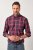 JP1880 Checked Shirt Long Sleeve Red - Hemden - Overhemden Grote Maten Heren