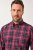 JP1880 Checked Shirt Long Sleeve Red - Hemden - Overhemden Grote Maten Heren