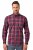 JP1880 Checked Shirt Long Sleeve Red - Hemden - Overhemden Grote Maten Heren