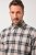 JP1880 Checked Flannel Shirt Long Sleeve Dark Dusty Pink - Hemden - Overhemden Grote Maten Heren