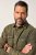 JP1880 Denim Shirt Long Sleeve Olive Green - Hemden - Overhemden Grote Maten Heren
