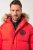 JP1880 Parka Quilted Faux Fur Hood Red - Jassen - Grote Maten Herenjassen