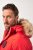 JP1880 Parka Quilted Faux Fur Hood Red - Jassen - Grote Maten Herenjassen
