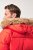 JP1880 Parka Quilted Faux Fur Hood Red - Jassen - Grote Maten Herenjassen