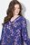 Ulla Popken 841873 Gebloemde midi-jurk Donkerblauw - Midi jurken - Midi-jurken in grote maten