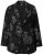 Ulla Popken 841901 Blazer met print Zwart - Blazers - Damesblazers in grote maten