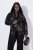 Ulla Popken 841901 Blazer met print Zwart - Blazers - Damesblazers in grote maten
