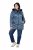 Ulla Popken 842013 Gewatteerd jack Denimblauw - Jassen - Grote maten jassen voor dames