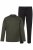 JP1880 Pyjamas Two-piece Striped Dark Green - Ondergoed & zwem - Grote Maten Ondergoed Heren