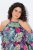 Ulla Popken 842471 Bedrukte midi-jurk Donkerblauw - Midi jurken - Midi-jurken in grote maten