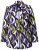 Ulla Popken 842680 Bedrukte jersey blazer van punto di roma Donkerblauw - Blazers - Damesblazers in grote maten