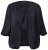 Ulla Popken 842712 Korte blazer met strik en ruchemouwen Zwart - Blazers - Damesblazers in grote maten