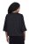 Ulla Popken 842712 Korte blazer met strik en ruchemouwen Zwart - Blazers - Damesblazers in grote maten