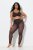 Ulla Popken 842879 Panty legging met dierenprint Donkerbruin - Panty's & sokken - 