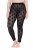 Ulla Popken 842886 Bedrukte panty legging Zwart - Panty's & sokken - 