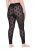 Ulla Popken 842886 Bedrukte panty legging Zwart - Panty's & sokken - 