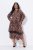 Ulla Popken 842979 Jurk met dierenprint Bruin - Midi jurken - Midi-jurken in grote maten
