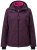 Ulla Popken 843105 Waterdichte HYPRAR functionele jas met golfpatroon Pruim - Jassen - Grote maten jassen voor dames