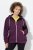 Ulla Popken 843186 Waterafstotende softshell jas met reflectoren Wijnrood - Jassen - Grote maten jassen voor dames