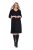 Ulla Popken 843326 Sweatjurk met driekwartmouwen Zwart - Sweatjurken - 