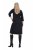 Ulla Popken 843326 Sweatjurk met driekwartmouwen Zwart - Sweatjurken - 