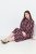 Ulla Popken 843358 Bedrukte sweatjurk Pruim - Sweatjurken - 