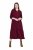 Ulla Popken 843383 Corduroy jurk met driekwartmouwen Wijnrood - Maxi jurken - Grote maten maxi jurken