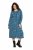 Ulla Popken 844722 Bedrukte sweatjurk Petrol - Sweatjurken - 