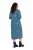 Ulla Popken 844722 Bedrukte sweatjurk Petrol - Sweatjurken - 