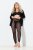 Ulla Popken 844970 Bedrukte panty legging Zwart - Panty's & sokken - 