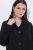 Ulla Popken 845026 Overshirt met zebrastructuur Zwart - Jassen - Grote maten jassen voor dames