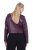 Ulla Popken 845121 Bikerjack van imitatieleer Pruim - Jassen - Grote maten jassen voor dames