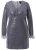 Ulla Popken 845145 Paillettenjurk met V-hals Zilver - Avondjurken - Grote maten avondkleding