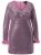 Ulla Popken 845145 Paillettenjurk met V-hals Roze - Avondjurken - Grote maten avondkleding