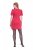 Ulla Popken 845148 Gebloemde bodycon jurk Magenta - Kleedjes - Jurken in elke maat