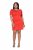 Ulla Popken 845150 Bodycon jurk met korte mouwen Rood - Kleedjes - Jurken in elke maat