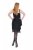 Ulla Popken 845152 Mouwloze jurk Zwart - Avondjurken - Grote maten avondkleding