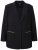 Ulla Popken 845336 Oversized stretch blazer met twee knopen Zwart - Blazers - Damesblazers in grote maten
