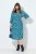 Ulla Popken 845360 Bedrukte midi-jurk Lichtblauw - Midi jurken - Midi-jurken in grote maten