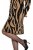 Ulla Popken 845378 Gebreide jurk met dierenprint Beige - Avondjurken - Grote maten avondkleding
