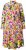 Ulla Popken 845512 Gebloemde blousejurk Bessenrood - Midi jurken - Midi-jurken in grote maten
