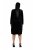 Ulla Popken 845573 Fluwelen jurk met lange mouwen Zwart - Avondjurken - Grote maten avondkleding